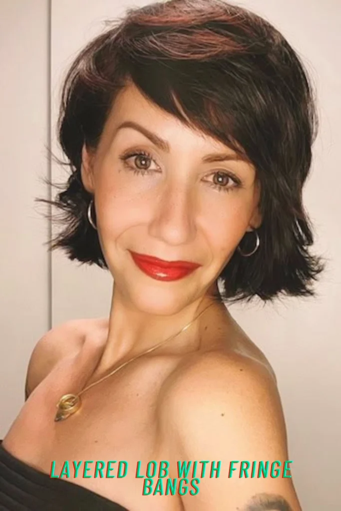 Layered Lob with Fringe Bangs