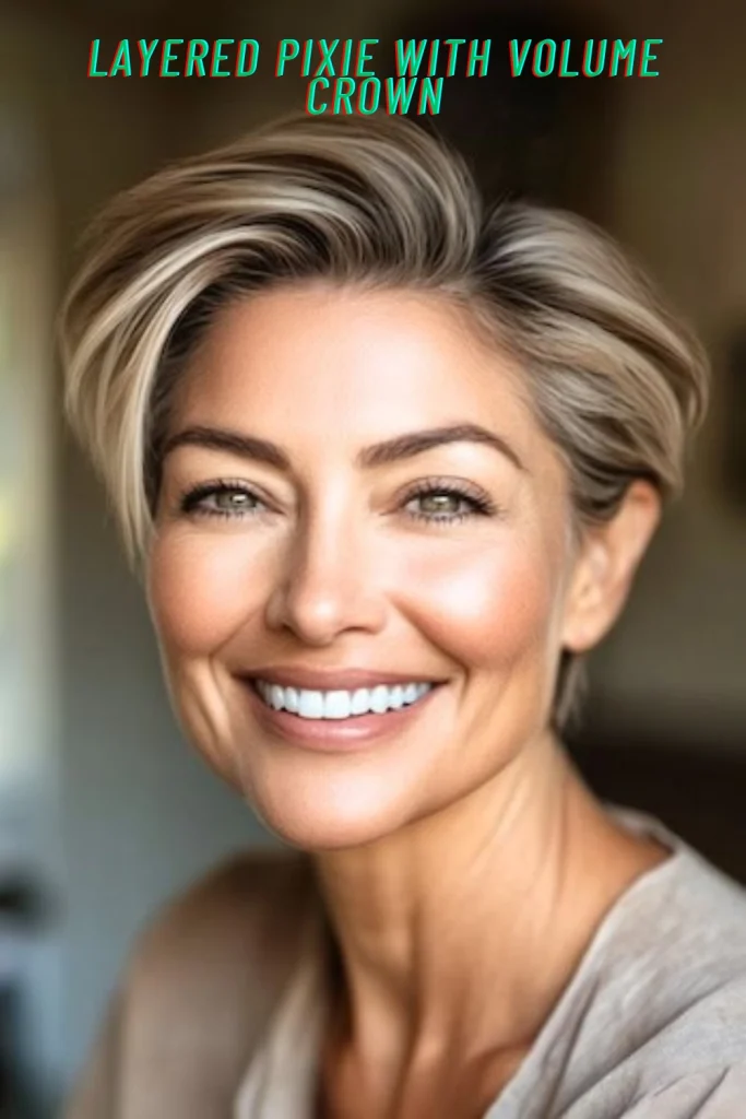 Layered Pixie With Volume Crown