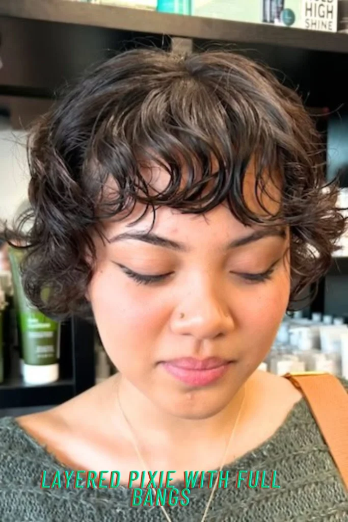 Layered Pixie with Full Bangs