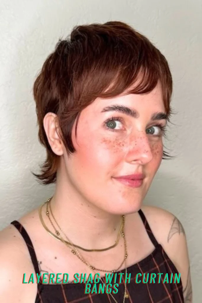 Layered Shag with Curtain Bangs
