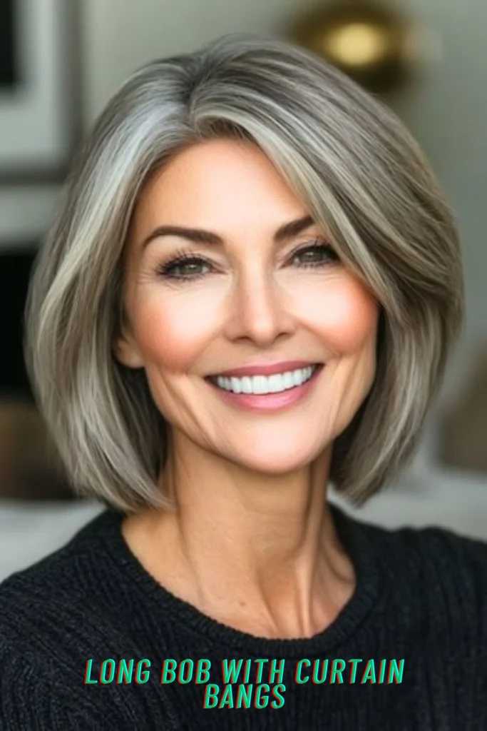 Long Bob with Curtain Bangs