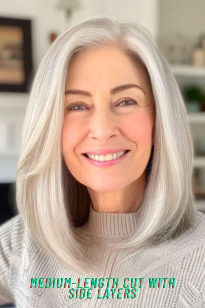 Medium-Length Cut With Side Layers