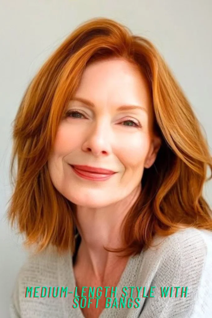 Medium-Length Style With Soft Bangs