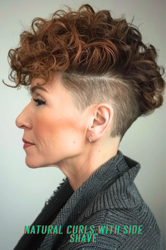 Natural Curls with Side Shave