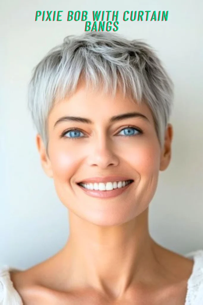 Pixie Bob With Curtain Bangs