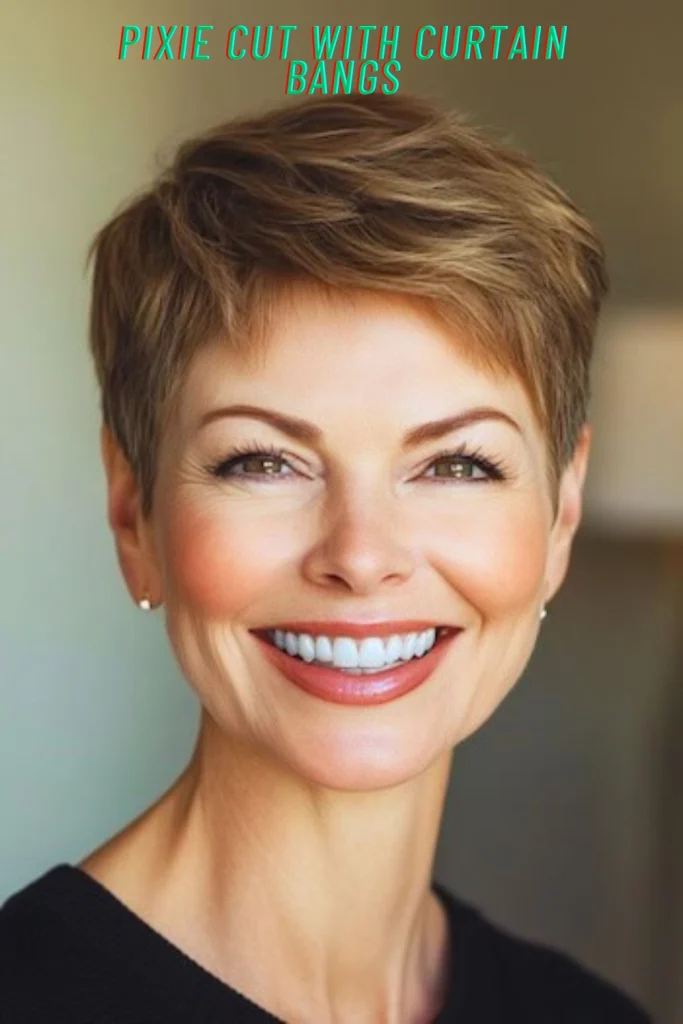Pixie Cut With Curtain Bangs