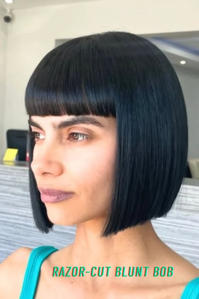 Razor-Cut Blunt Bob
