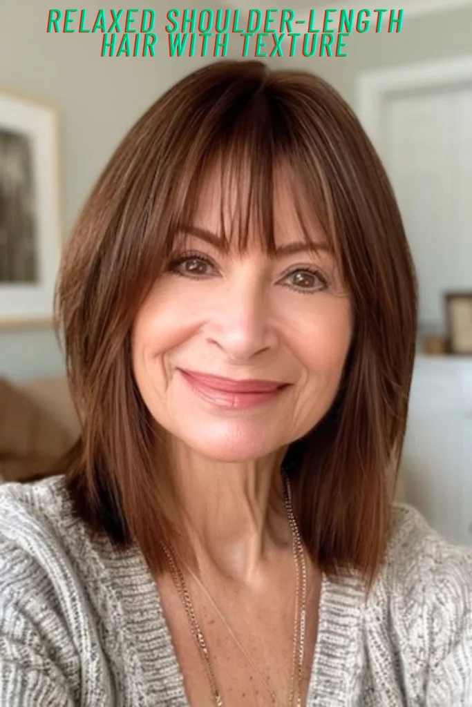 Relaxed Shoulder-Length Hair With Texture