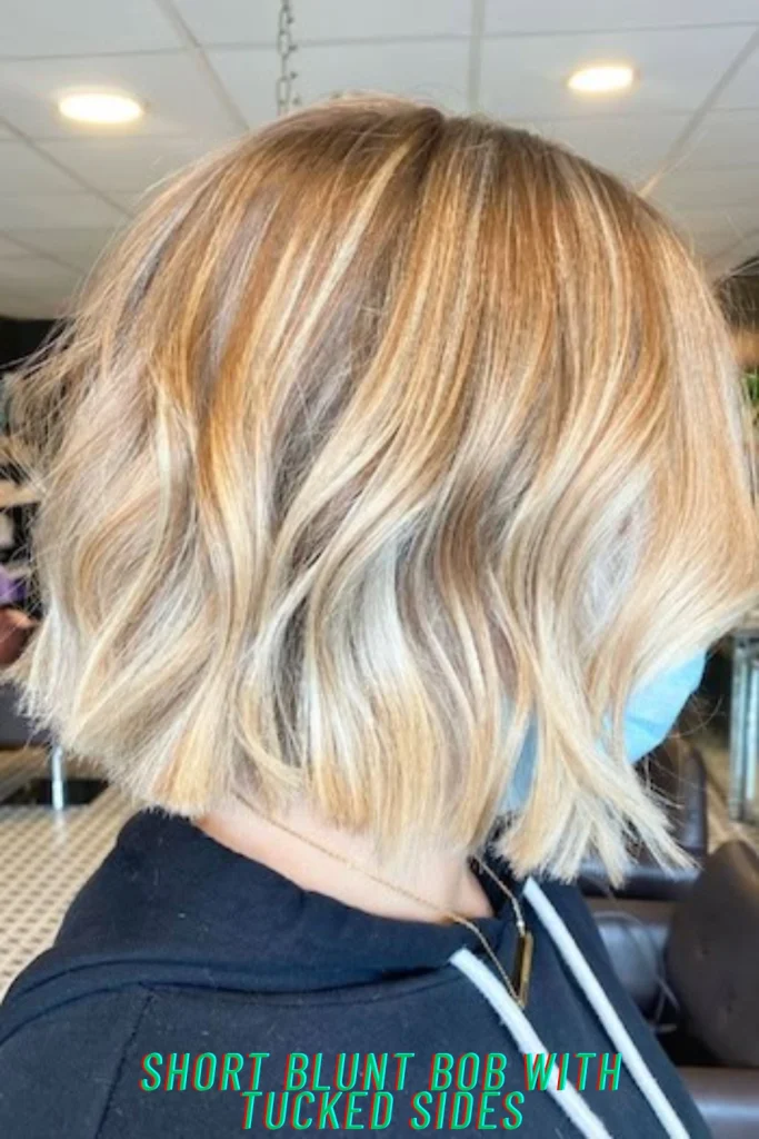Short Blunt Bob with Tucked Sides