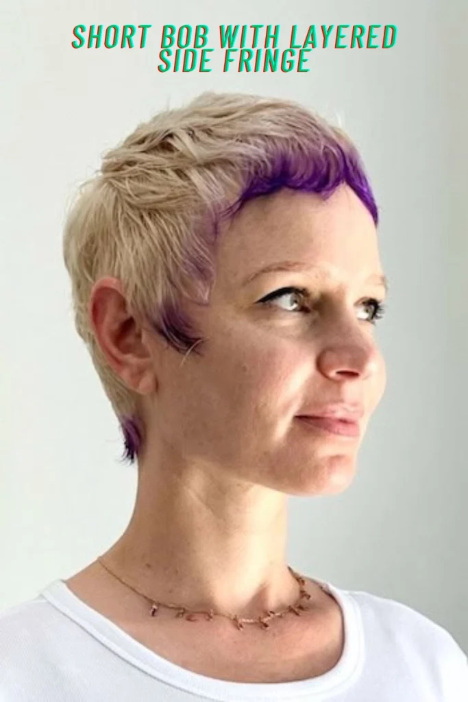 Short Bob with Layered Side Fringe