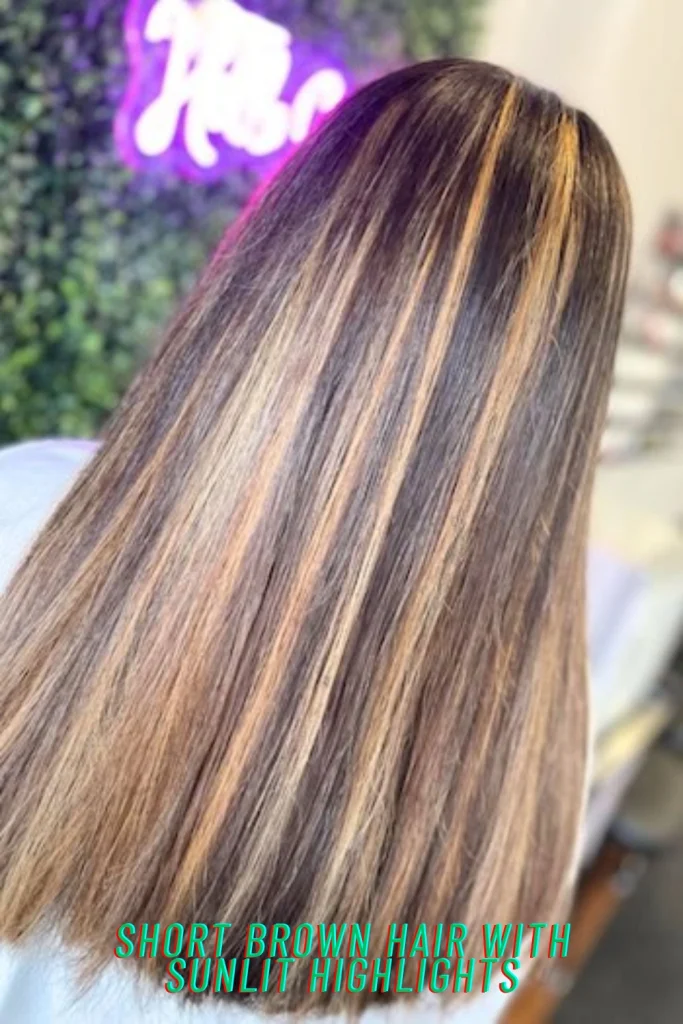 Short Brown Hair with Sunlit Highlights