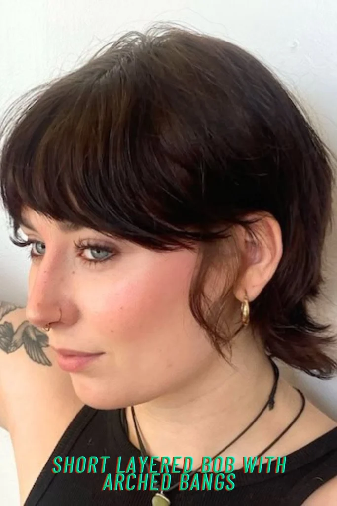 Short Layered Bob with Arched Bangs