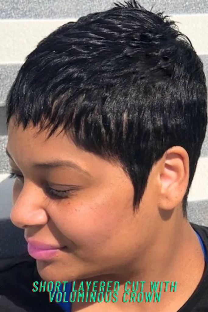 Short Layered Cut with Voluminous Crown
