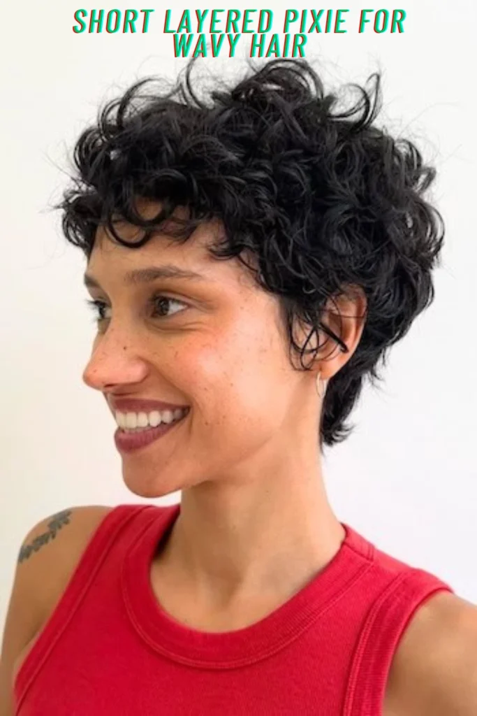 Short Layered Pixie for Wavy Hair