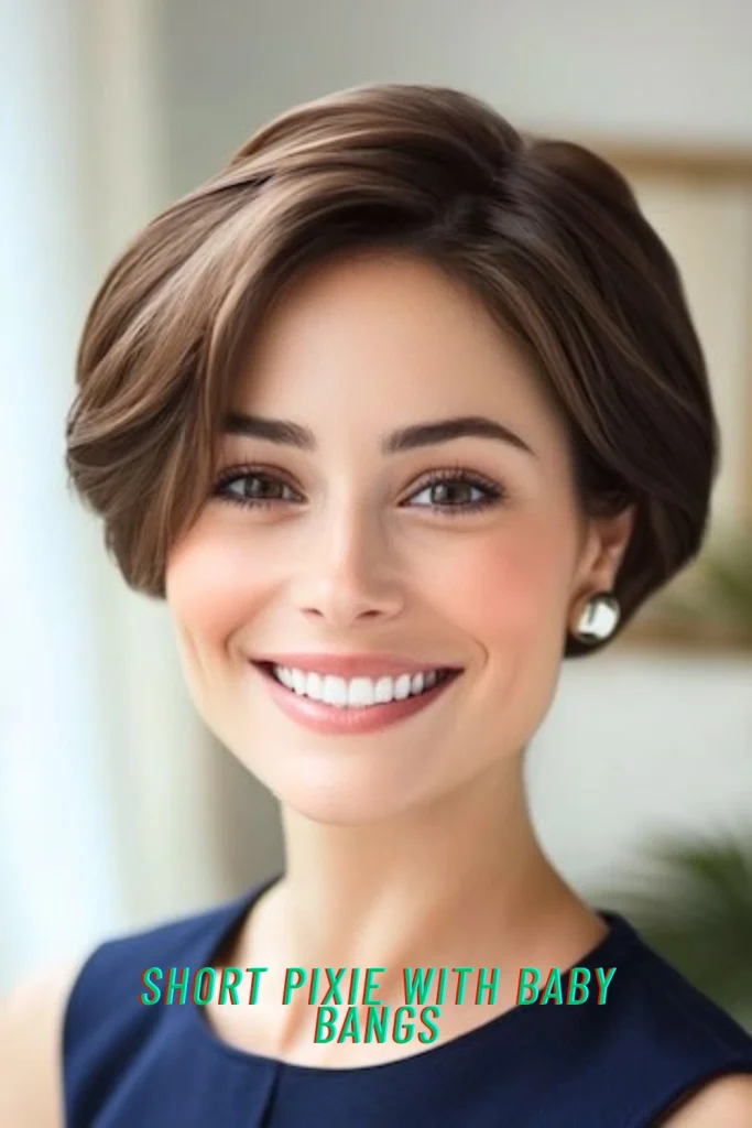 Short Pixie With Baby Bangs