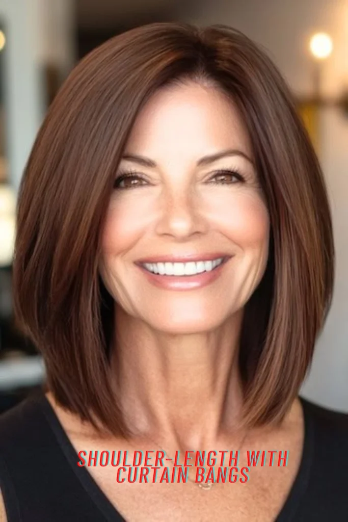 Shoulder-Length with Curtain Bangs