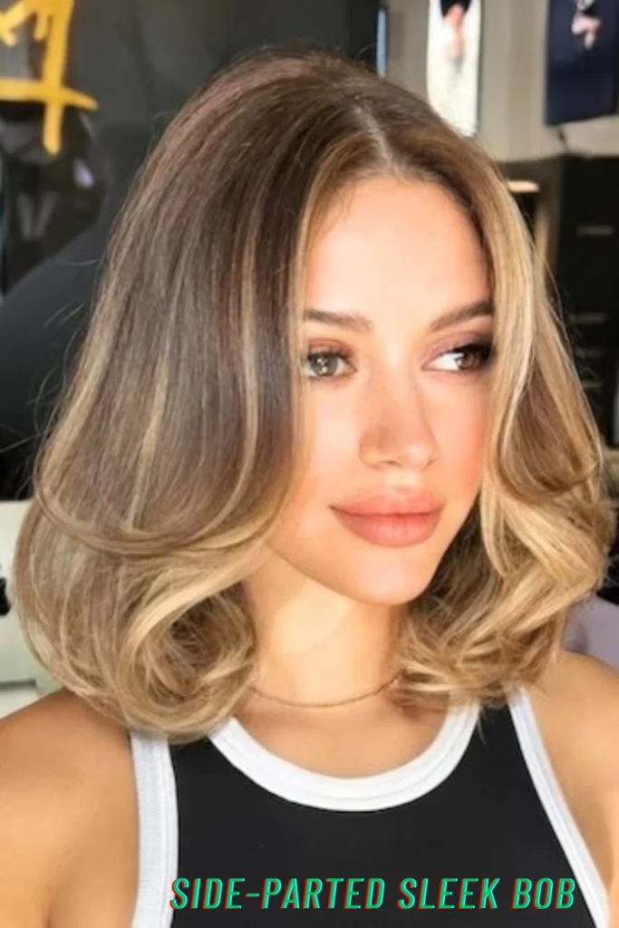 Side-Parted Sleek Bob