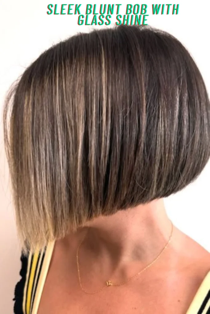 Sleek Blunt Bob with Glass Shine