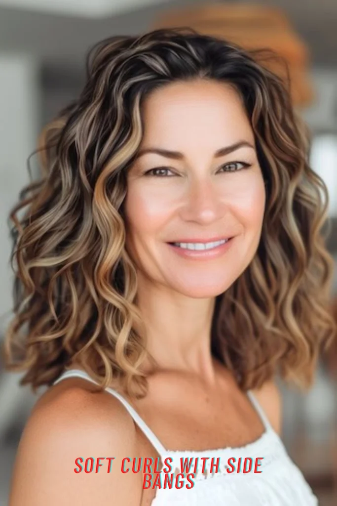 Soft Curls with Side Bangs