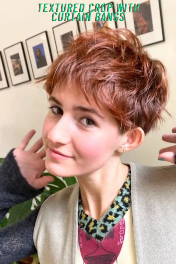 Textured Crop with Curtain Bangs