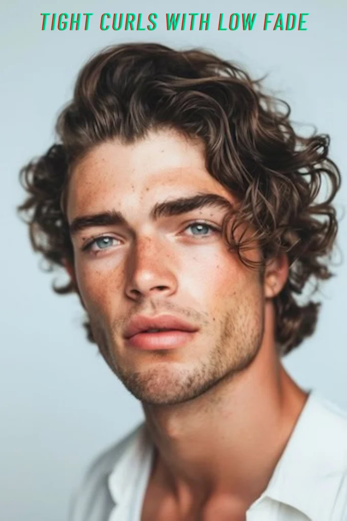 Tight Curls with Low Fade