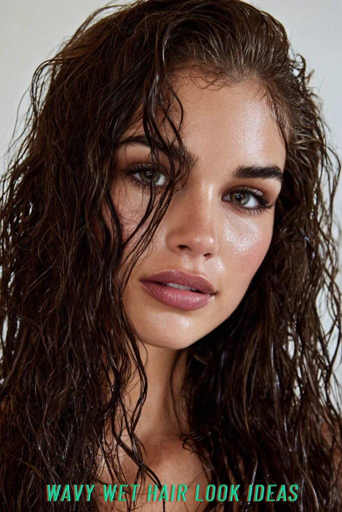 Wavy Wet Hair Look Ideas