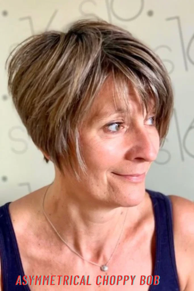 Asymmetrical Choppy Bob