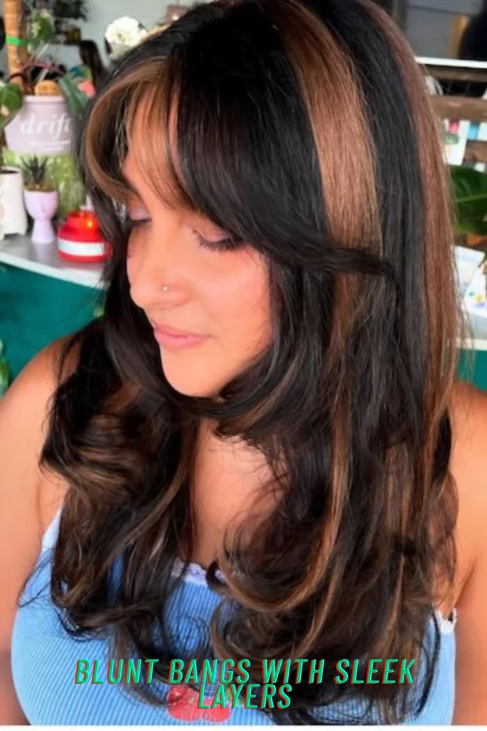 Blunt Bangs with Sleek Layers