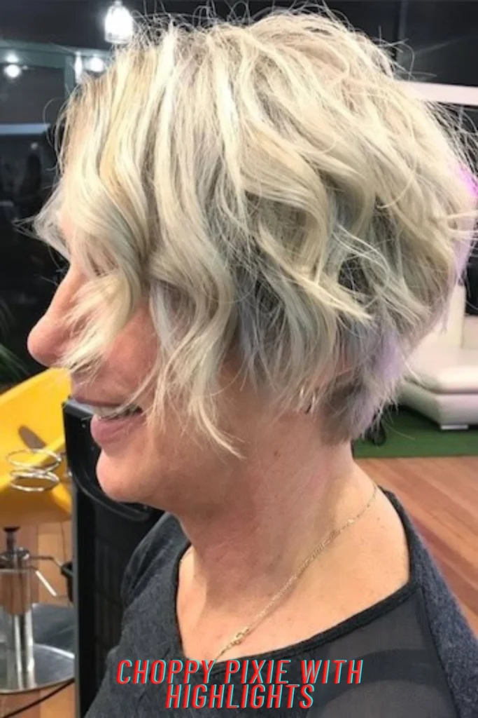 Choppy Pixie with Highlights