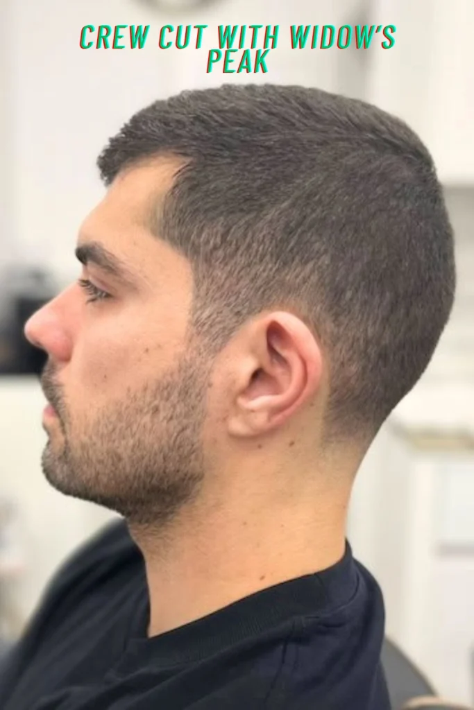 Crew Cut With Widow’s Peak
