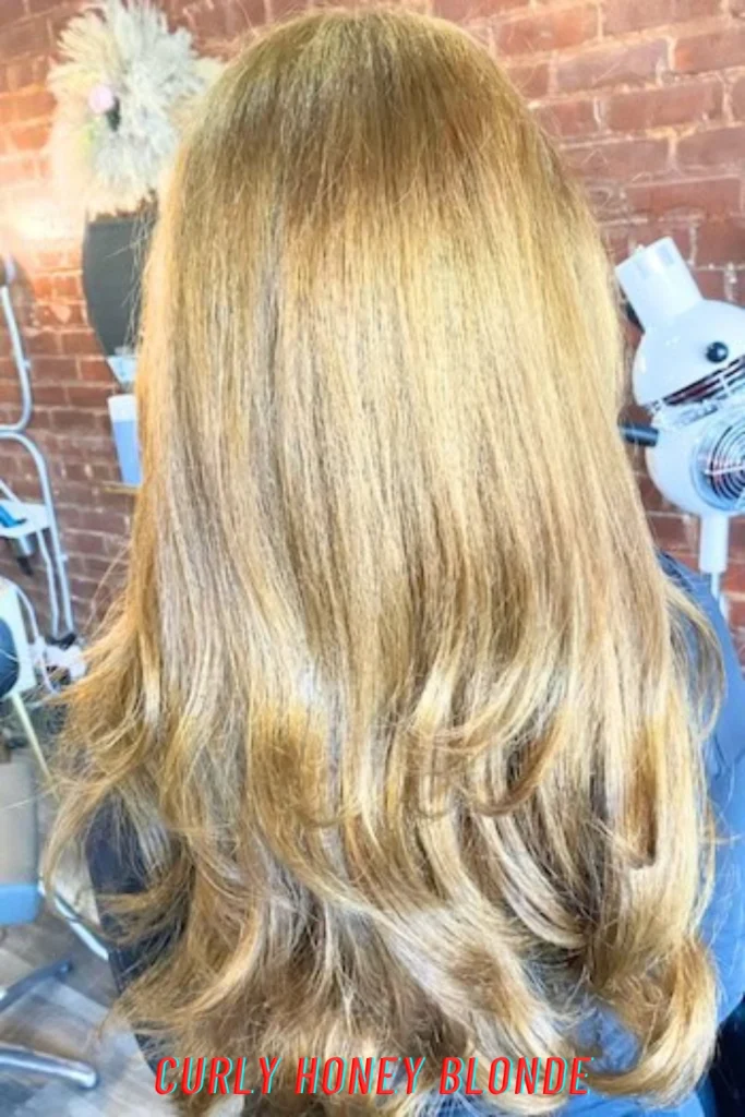 Curly Honey Blonde