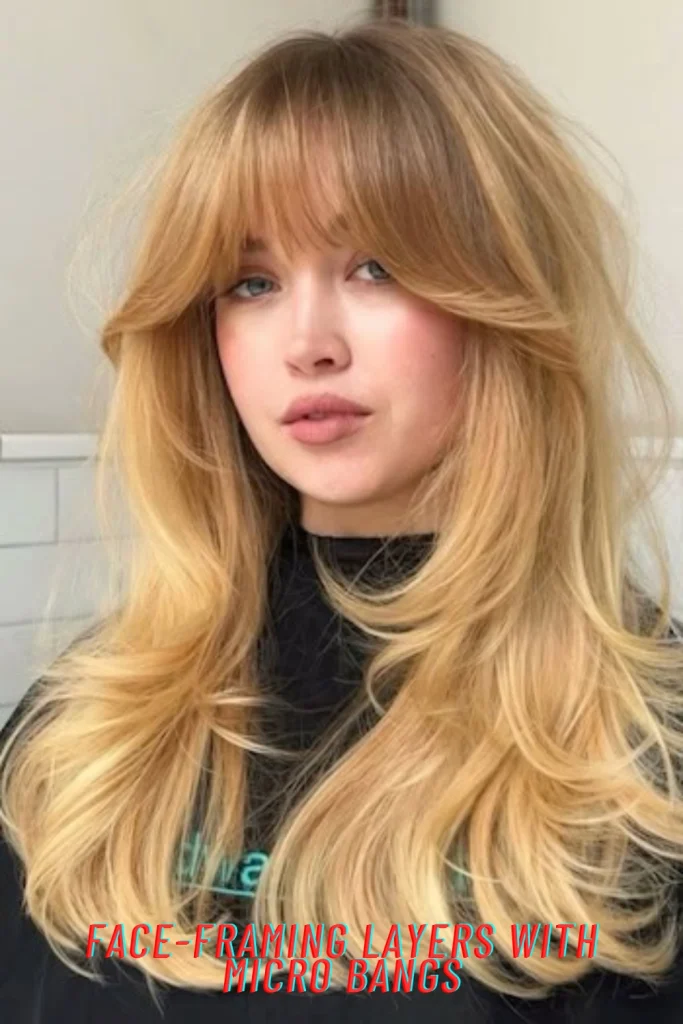 Face-Framing Layers with Micro Bangs