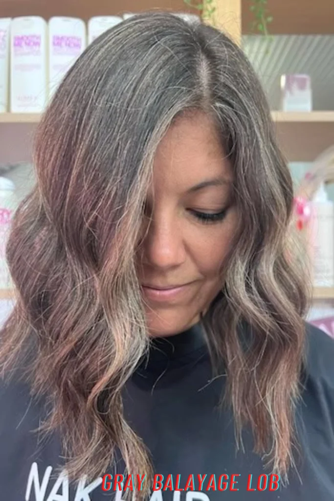 Gray Balayage Lob