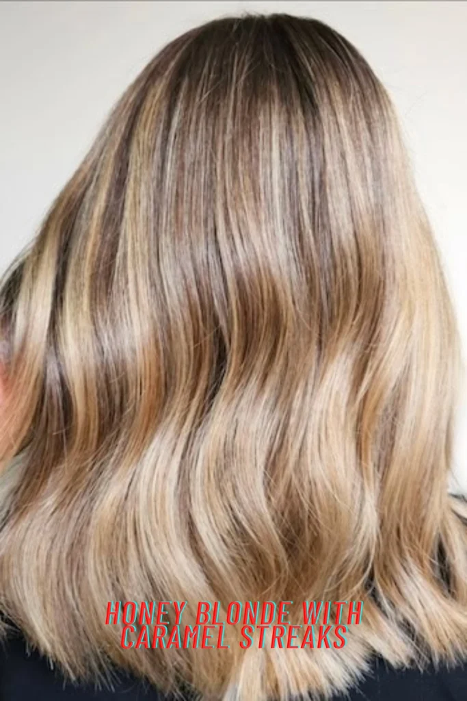 Honey Blonde with Caramel Streaks