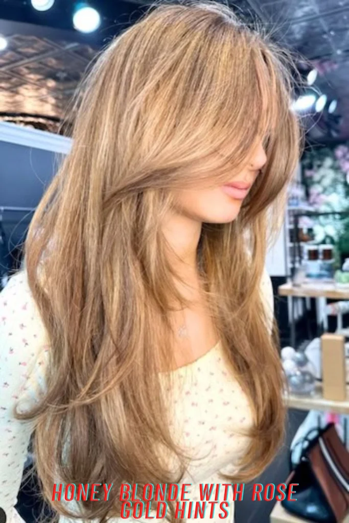Honey Blonde with Rose Gold Hints