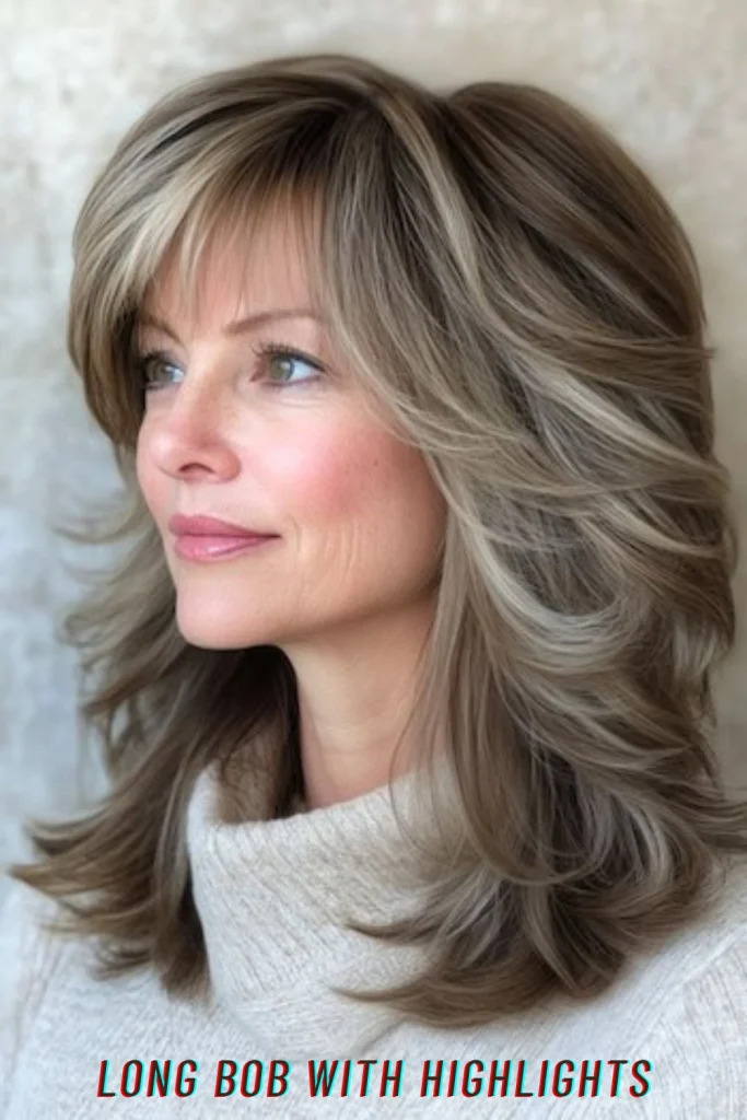 Long Bob with Highlights