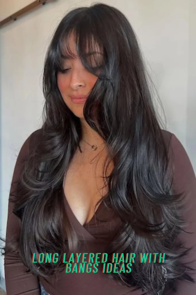 Long Layered Hair with Bangs Ideas