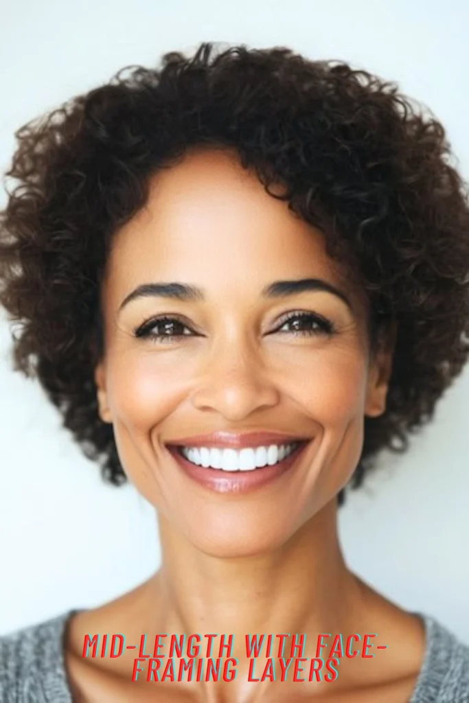 Mid-Length with Face-Framing Layers