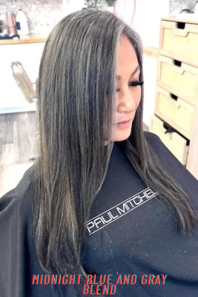 Midnight Blue and Gray Blend