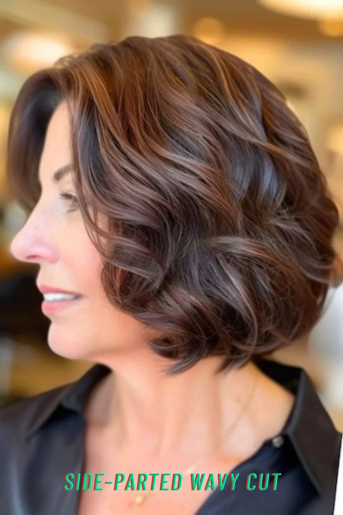 Side-Parted Wavy Cut