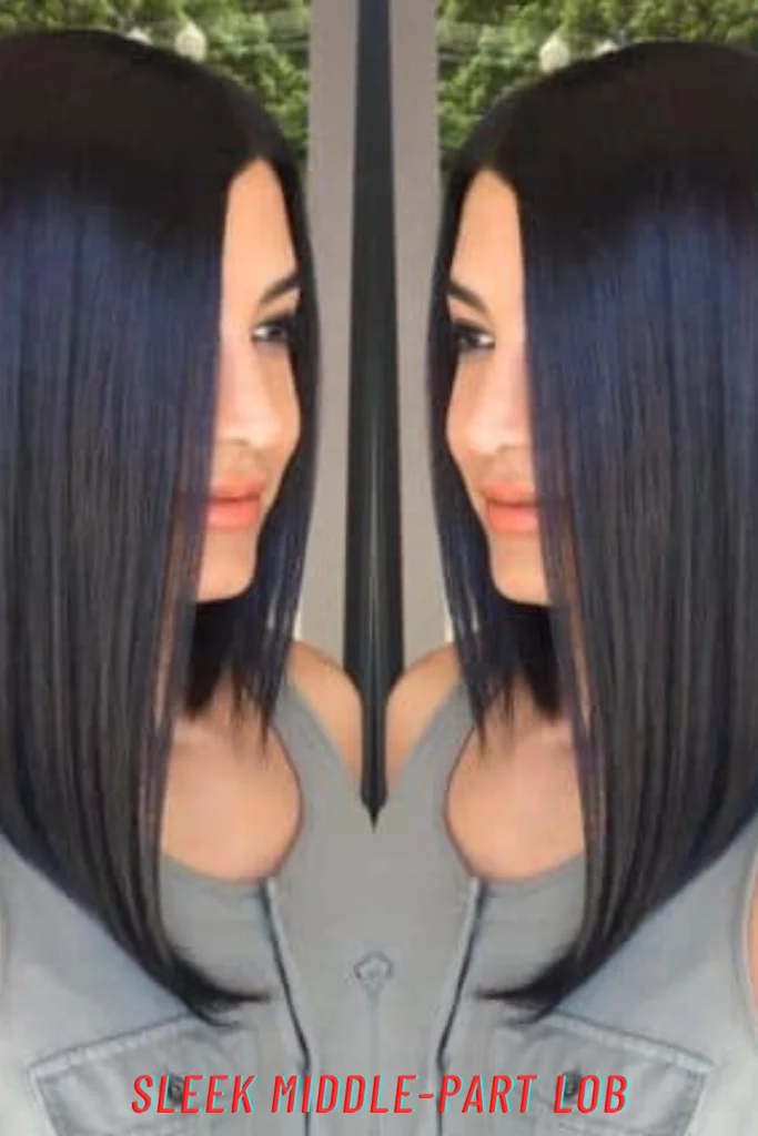 Sleek Middle-Part Lob