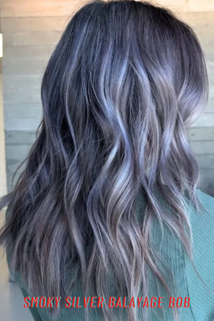 Smoky Silver Balayage Bob