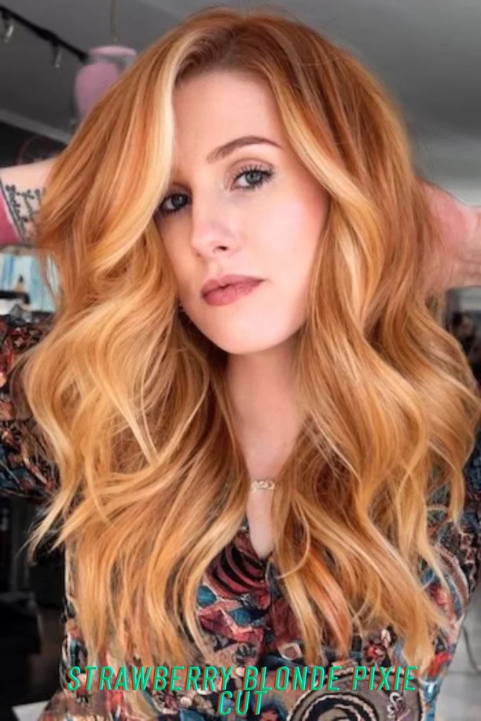 Strawberry Blonde Pixie Cut