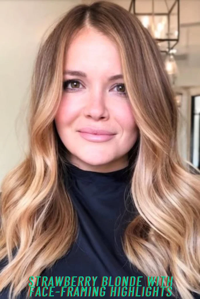 Strawberry Blonde with Face-Framing Highlights