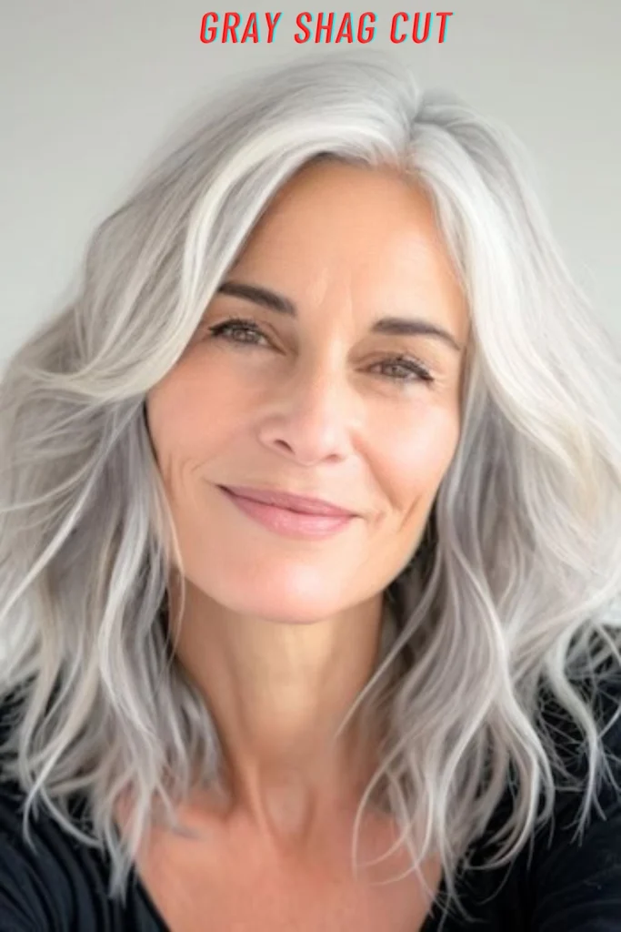 Gray Shag Cut