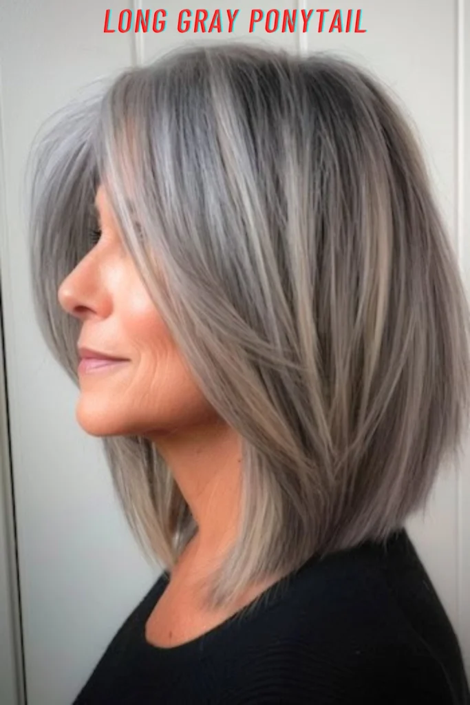 Long Gray Ponytail