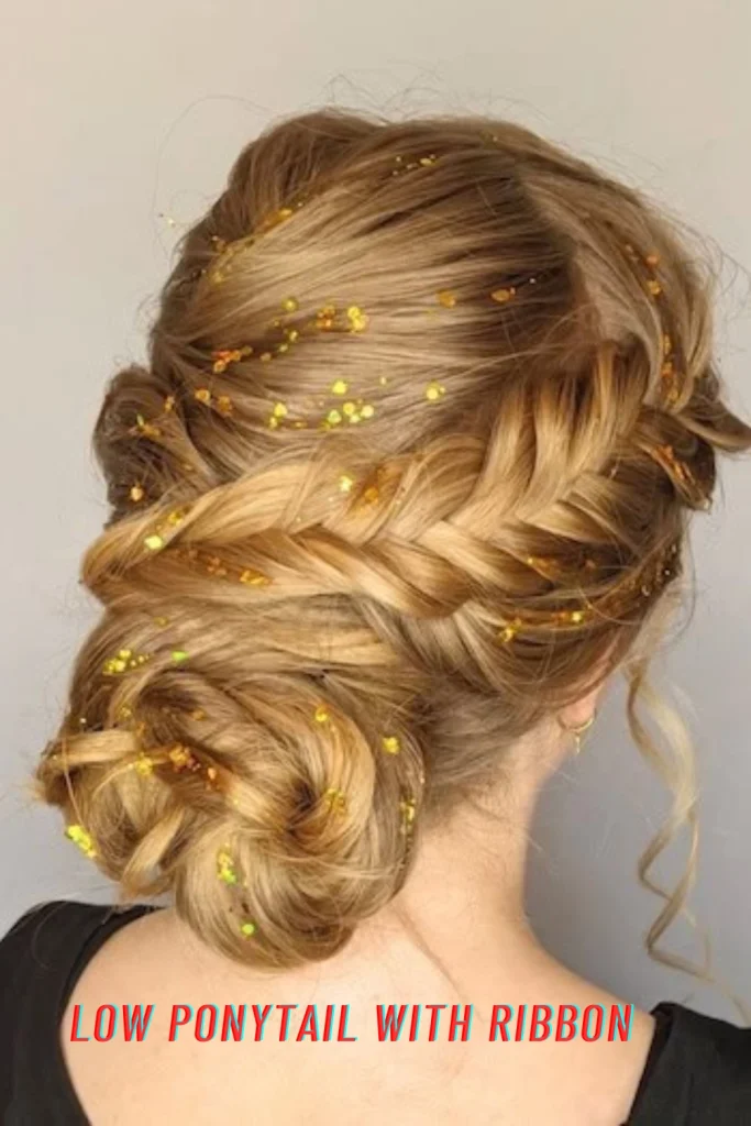 Low Ponytail with Ribbon