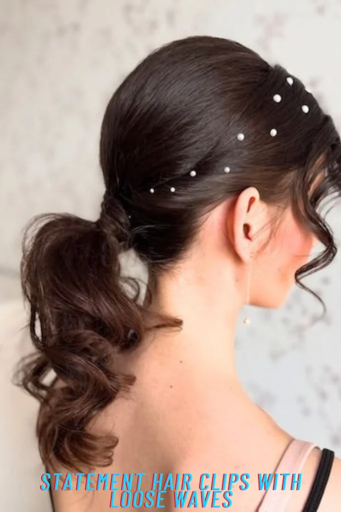 Statement Hair Clips with Loose Waves